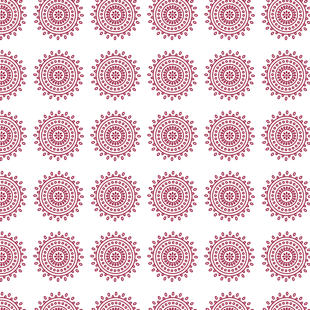 Decorative Pink Roundels Repeated on Transparent Background