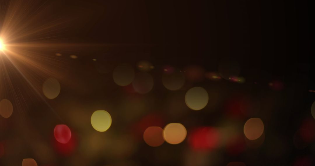 Vibrant Colored Light Orbs with Radiant Lens Flare