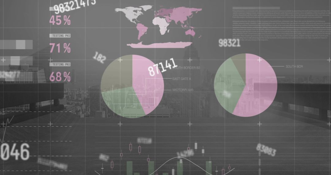 Digital Data Analysis Over Modern Cityscape