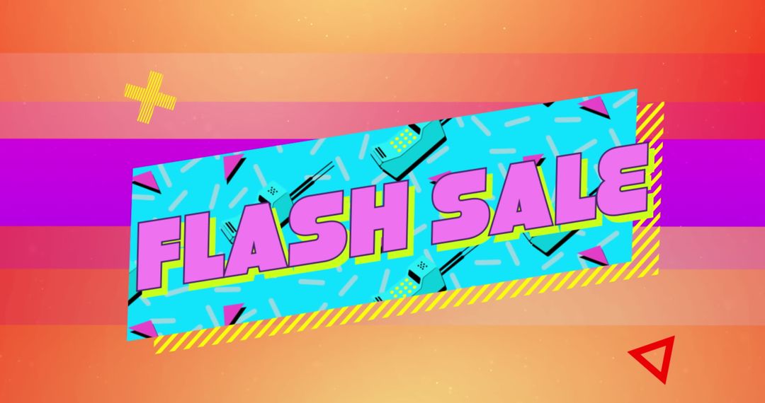 Retro Themed Flash Sale Banner - Free Images, Stock Photos and Pictures on Pikwizard.com