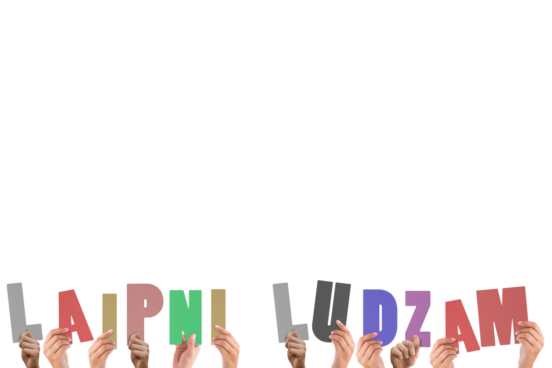 Transparent Welcome Sign Multiracial Hands Diversity Latin