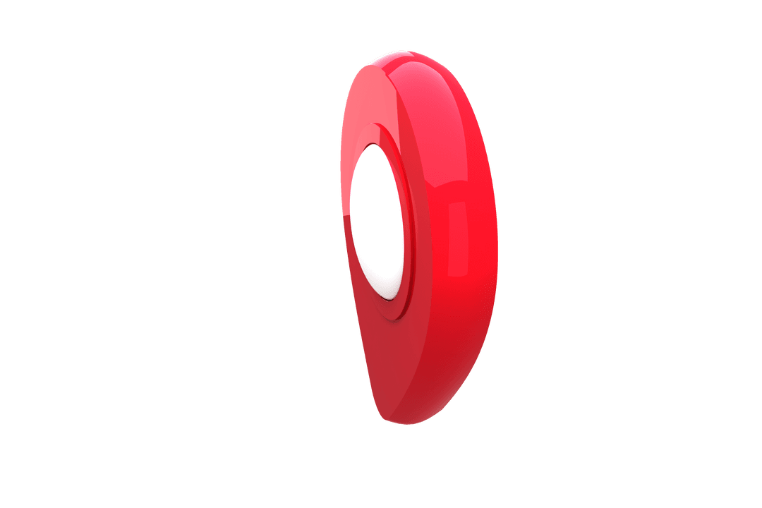 Red Navigation Pin Transparent Background 3D Illustration