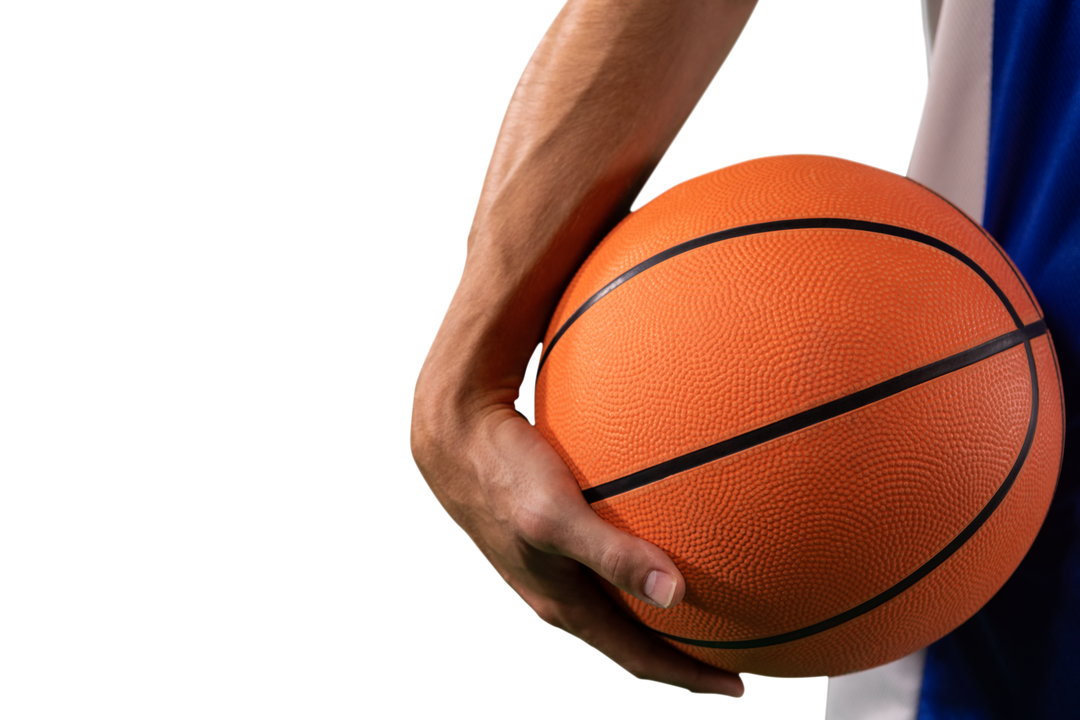 Transparent Image of Basketball Player Holding Ball in Hand - Download Free Stock Images Pikwizard.com