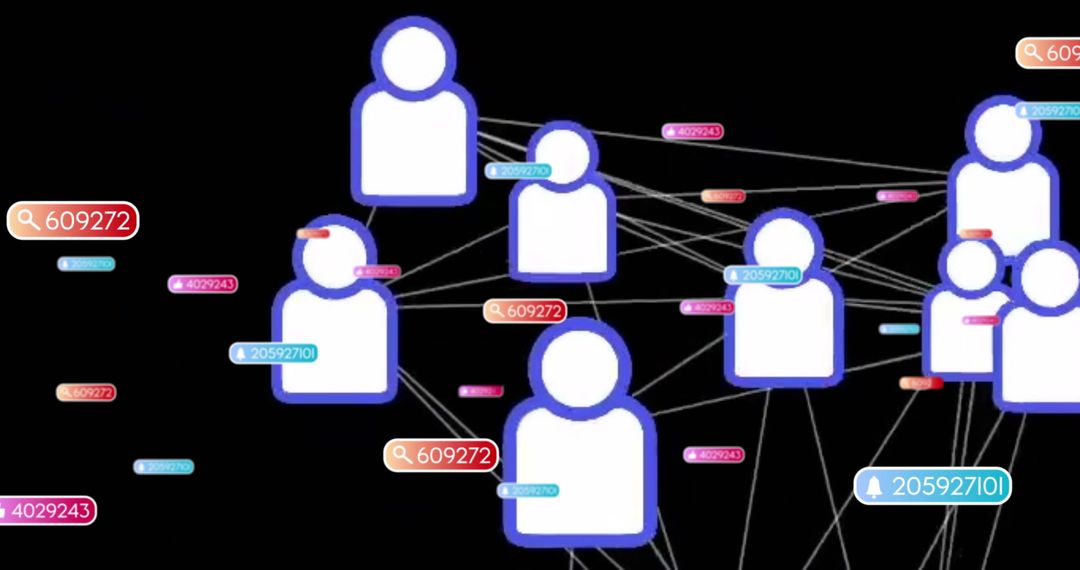 Digital Avatar Network Showing Futuristic Connectivity