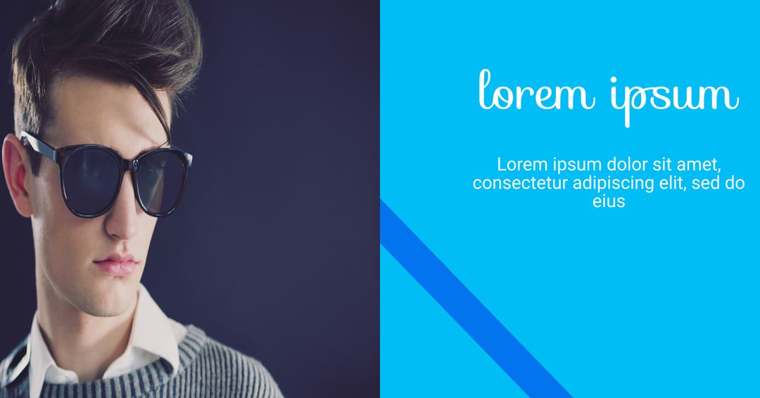 Stylish young man wearing sunglasses exudes cool confidence