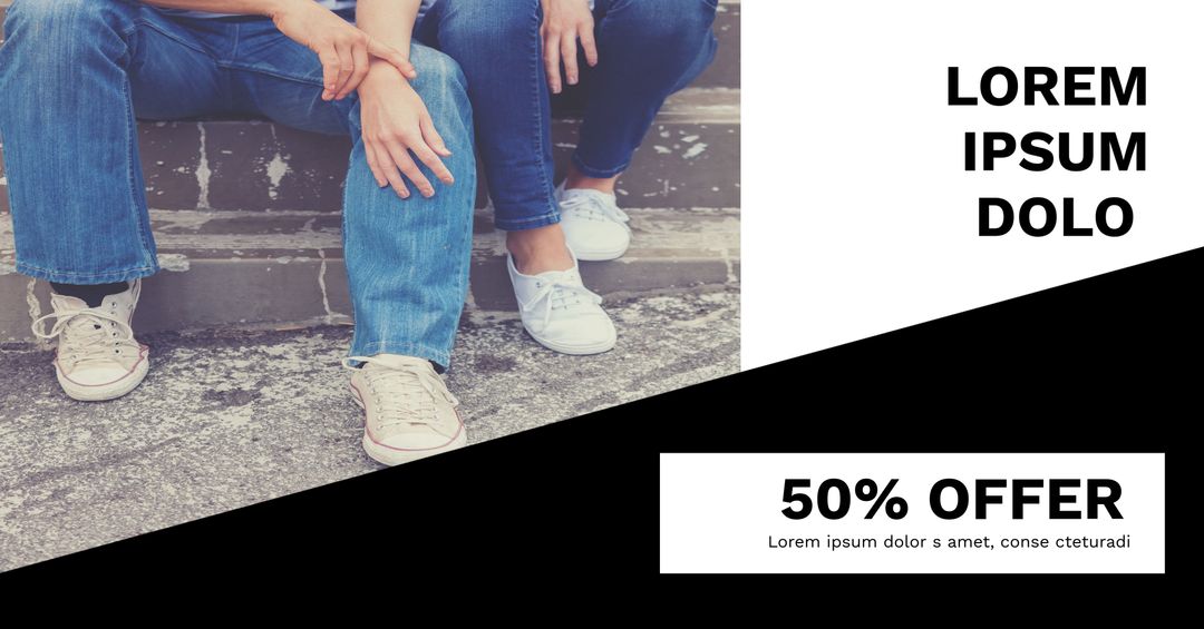 Trendy Casual Fashion Sale with Highlighted Footwear