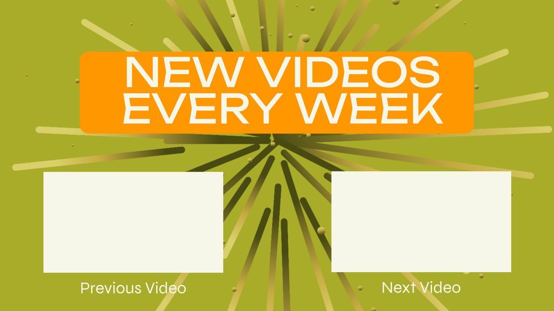 Weekly Video Updates Banner with Bright Graphics - Download Free Stock Templates Pikwizard.com