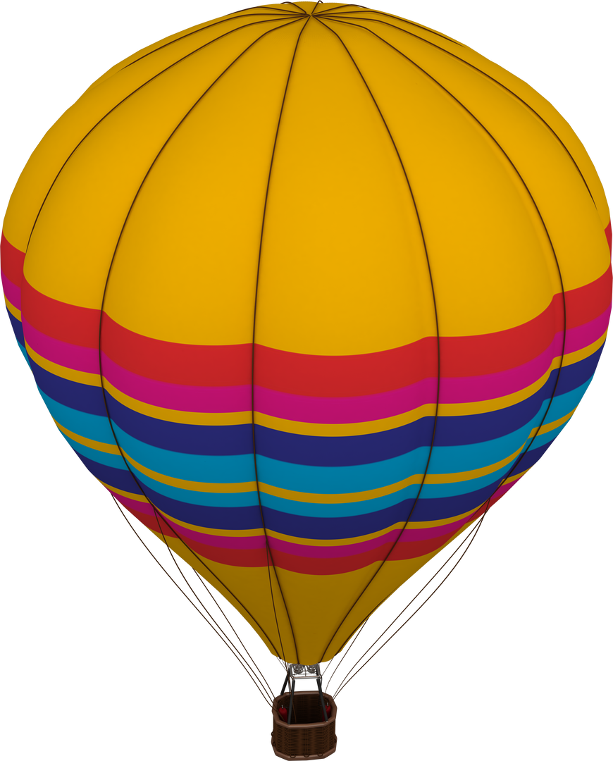 Colorful Passenger Hot Air Balloon on Transparent Background - Download Free Stock Images Pikwizard.com