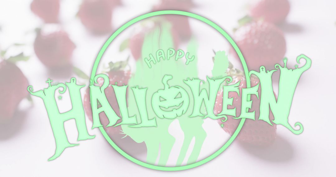 Halloween Graphic with Jack-o'-Lanterns and Cats