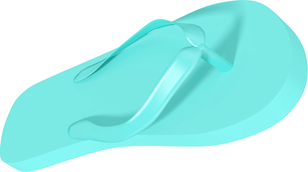 Blue Flip Flops Transparent Background Isolated