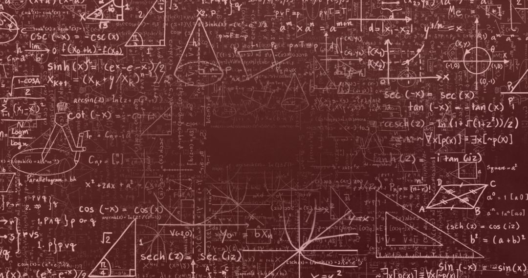 Complex Mathematical Diagrams on a Dark Background