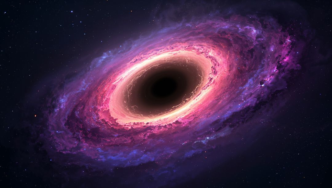 Stunning View of Luminous Accretion Disk Around Black Hole in Space