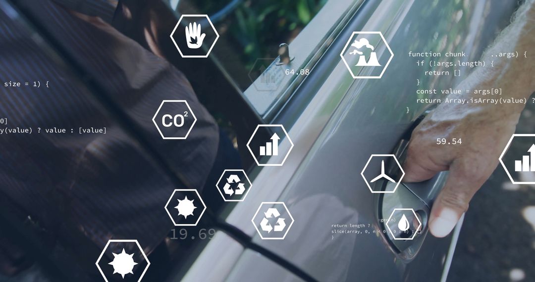 Man Uses High-Tech Sensor to Unlock Car with Digital Eco Icons
