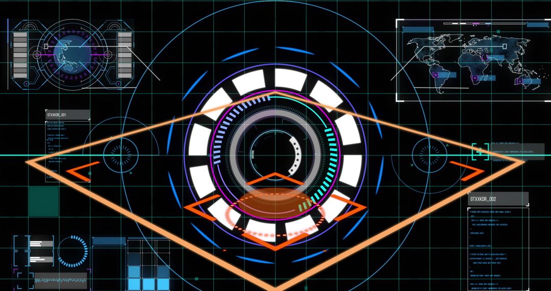 Futuristic Scope Over Data Visualization Interface