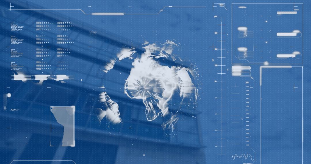 Digital Globe Data Overlay in Urban Setting