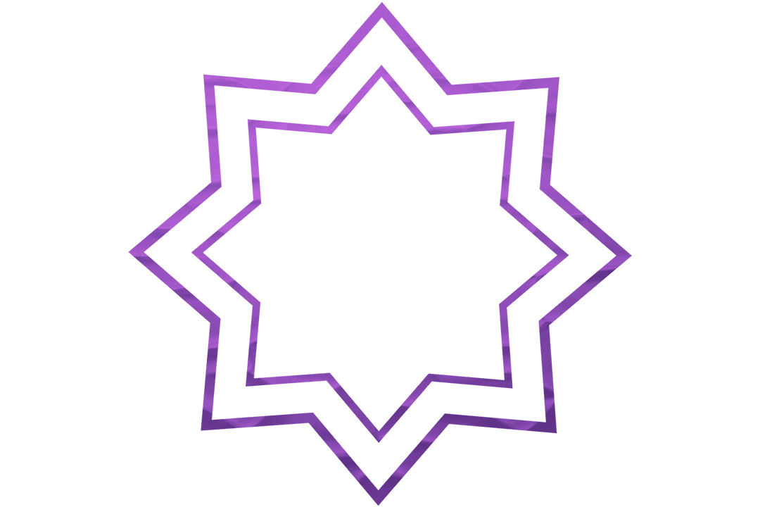 Transparent Purple Geometric Star Design Symbol