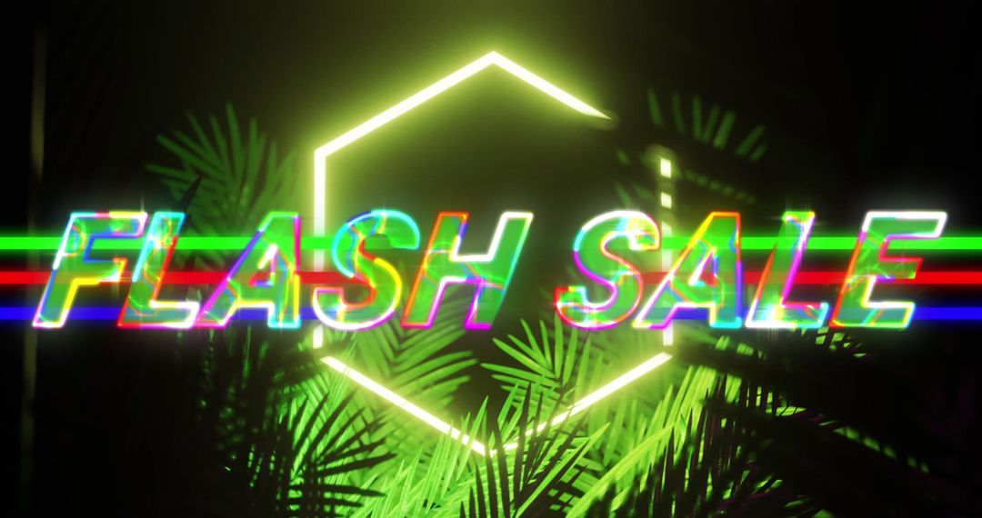 Flash Sale Neon Design with Retro Vibe Hunting Attention