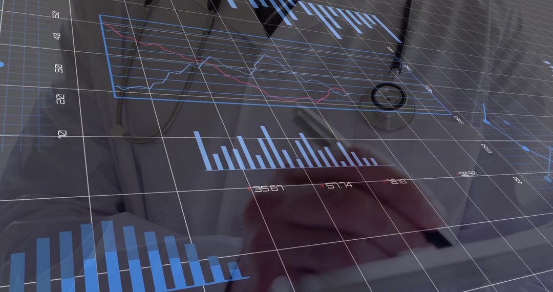 Healthcare Professional Analyzing Financial Digital Data