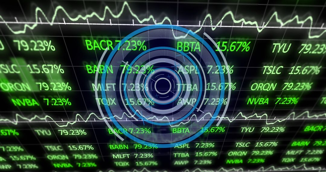 Digital Interface Display in Global Financial Networking Concept