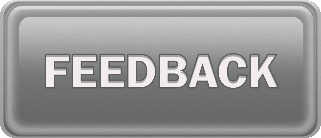 Digital Feedback Button on Transparent Background