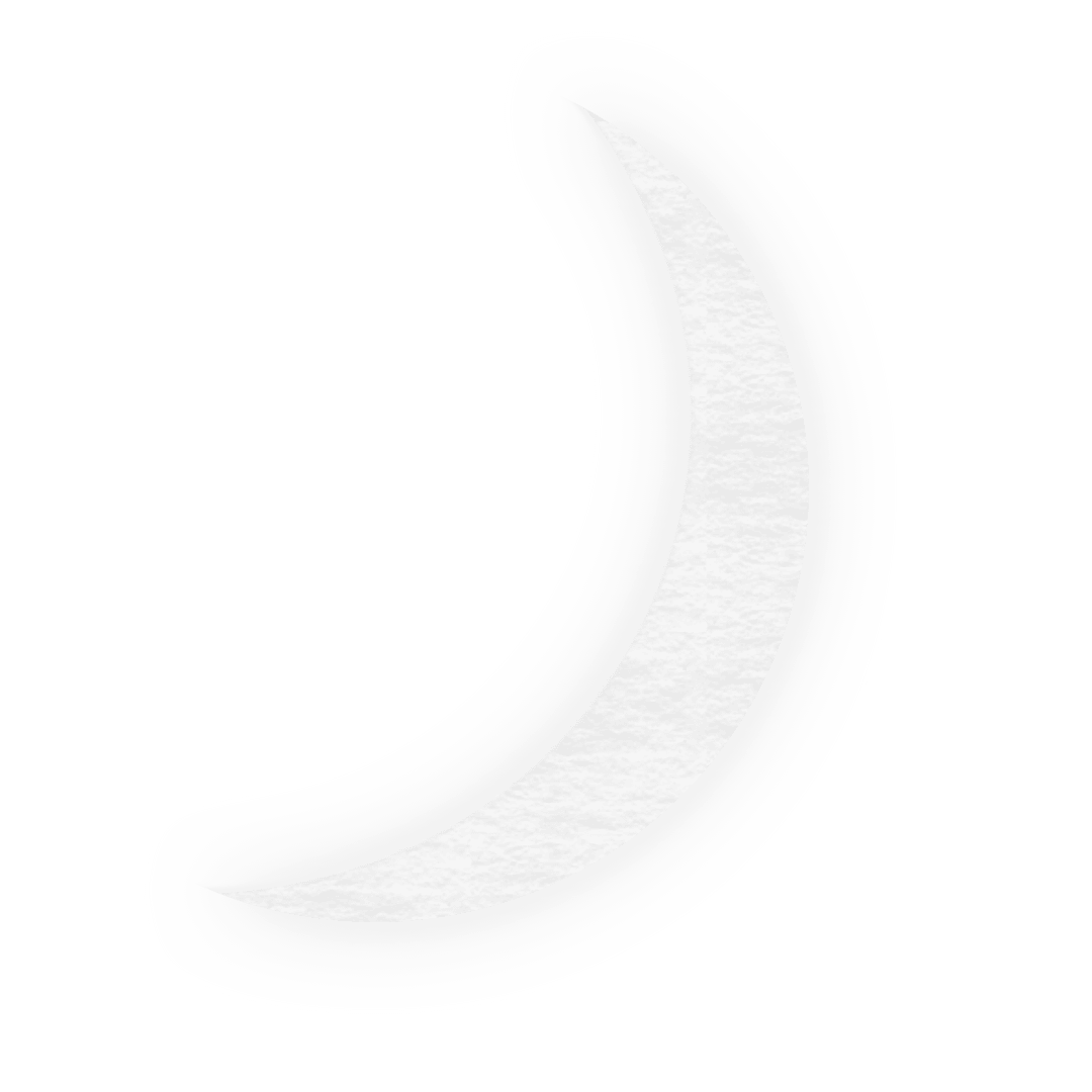 White Textured Moon on Transparent Background Illustration