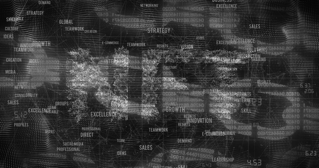 Abstract NFT with Cybersecurity World Overlay