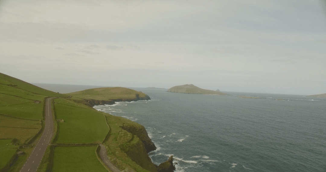 Transparent Sea and Horizon on Wild Cliffs