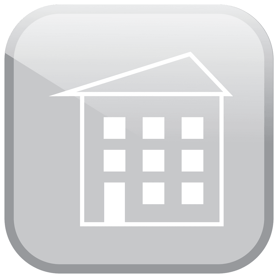 Digital House Icon on Transparent Background for Technology Design