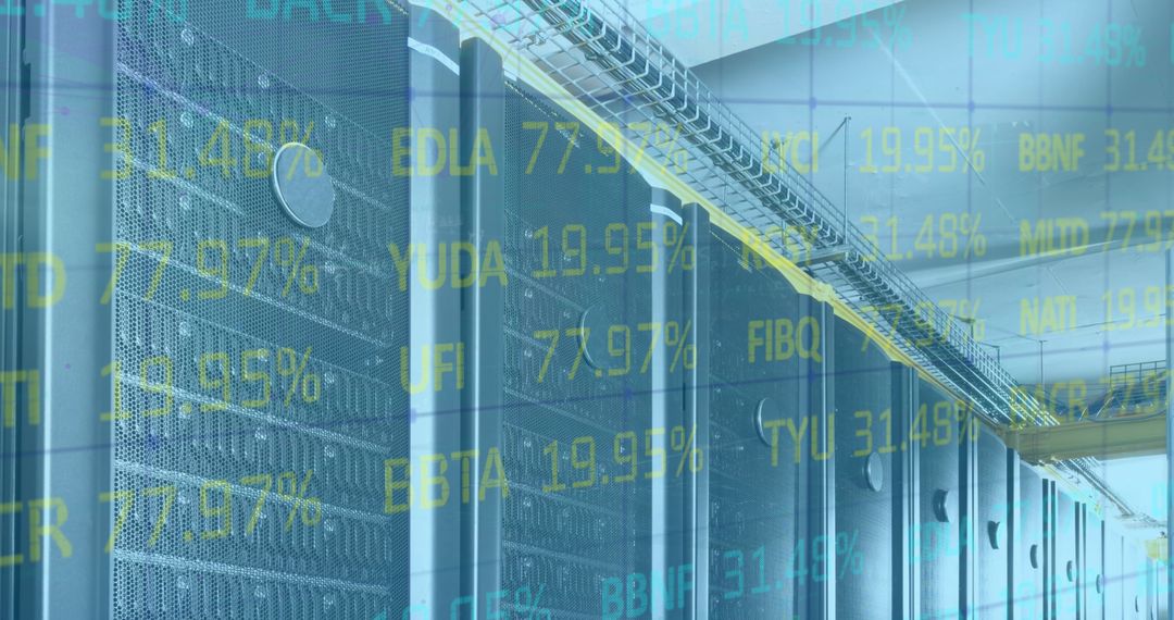 Abstract Financial Data Overlay on Computer Servers