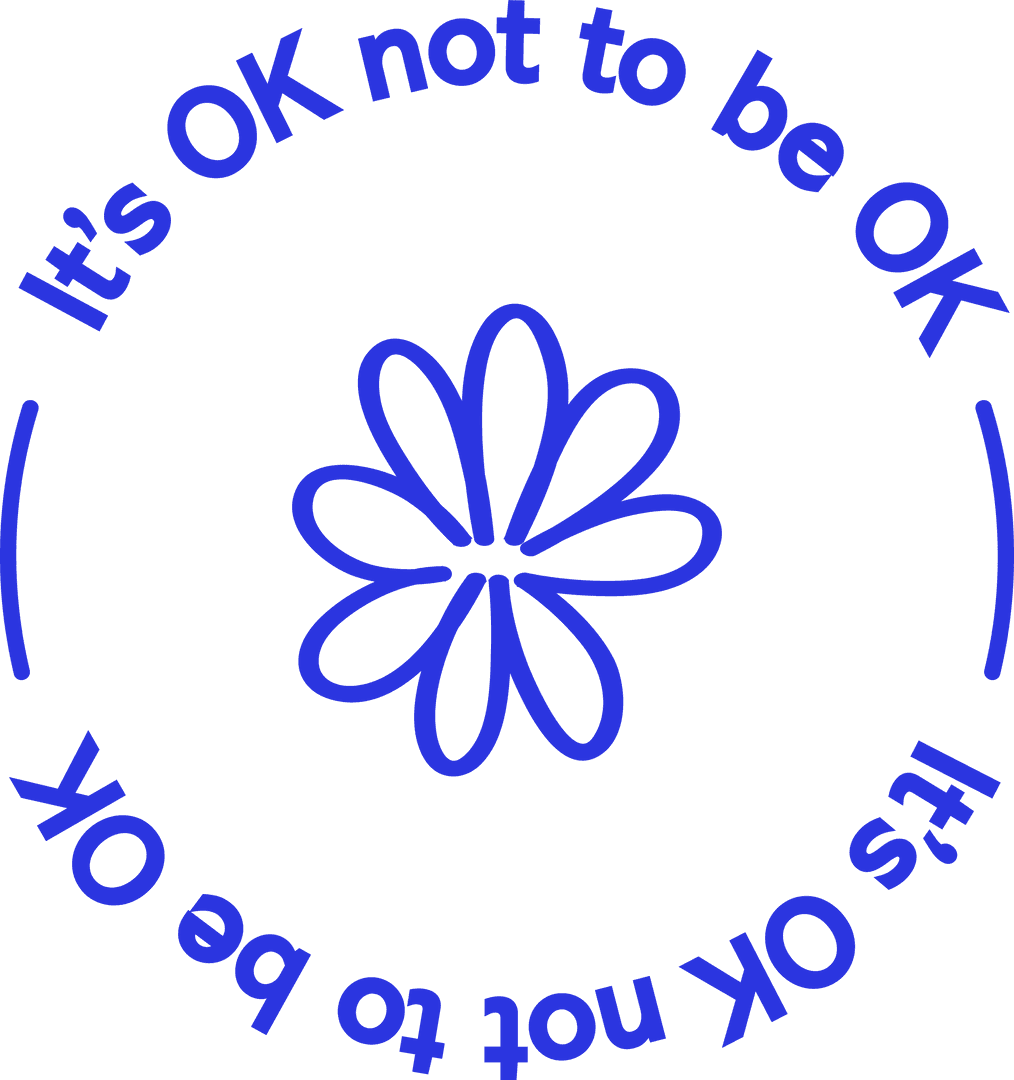 Inspiring Badge Design with Motivational Message and Flower on Transparent Background