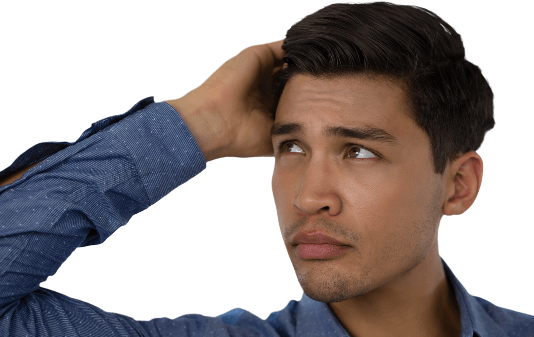 Close Up of Confused Businessman with Thoughtful Expression on Transparent Background - Download Free Stock Images Pikwizard.com
