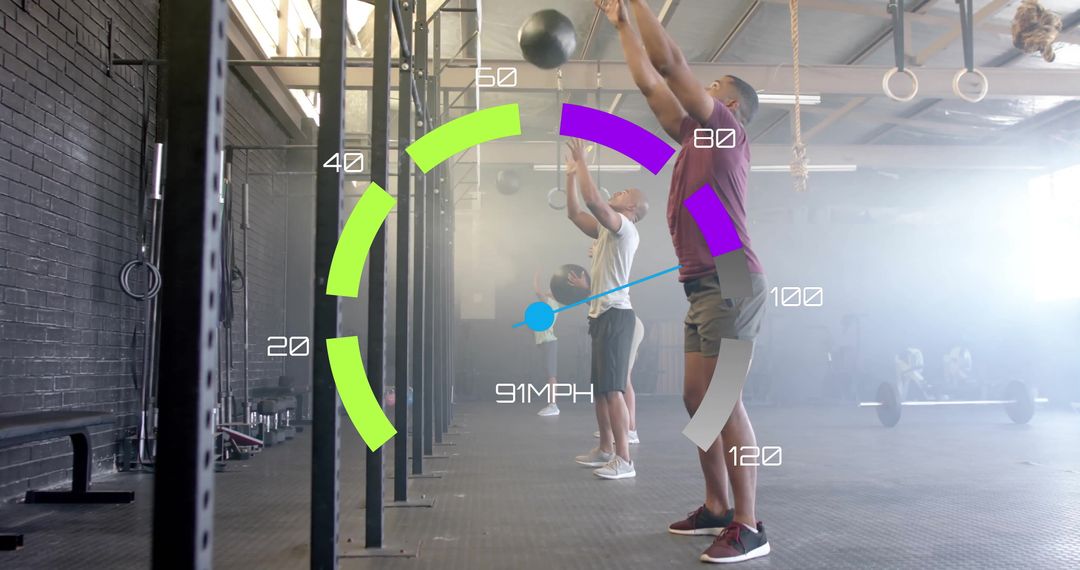 Dynamic Medicine Ball Training with Virtual Speed Tracker in Gym