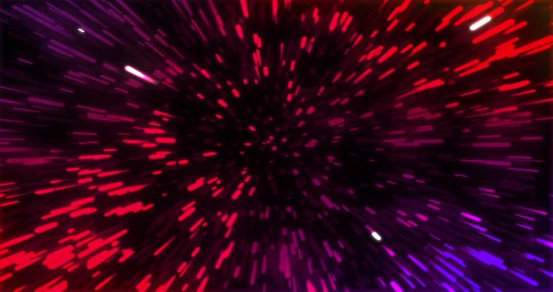 Vibrant Neon Light Trails in Dark Background