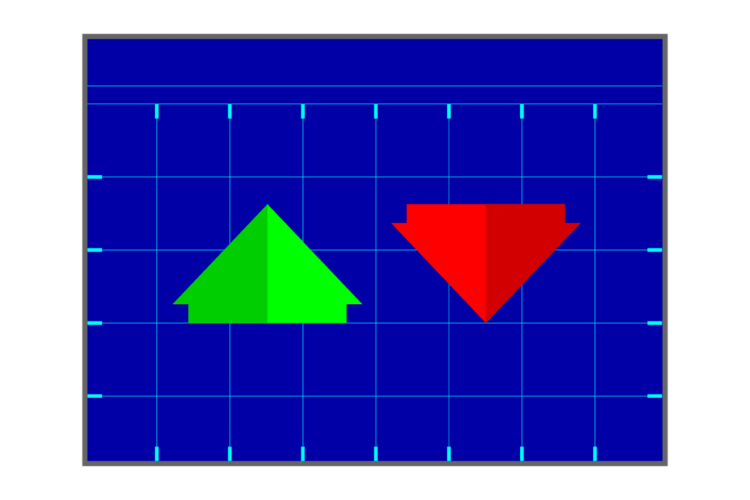 Trendy Transparent Graph Icons: Vibrant Arrows on Futuristic Grid