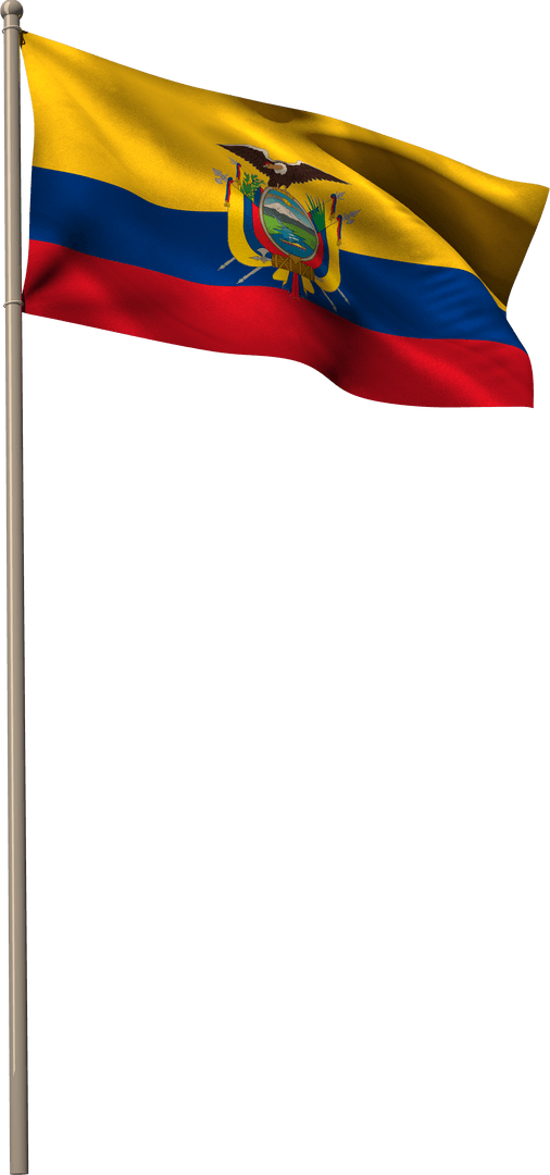 Ecuador National Flag Illustration with Transparent Background