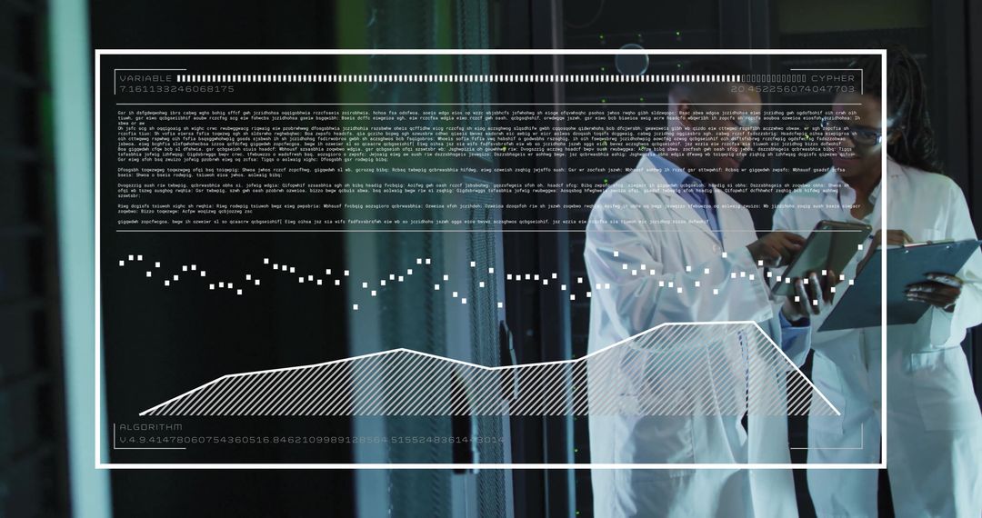 Technology Professionals in Data Center Analyzing Code on Tablets