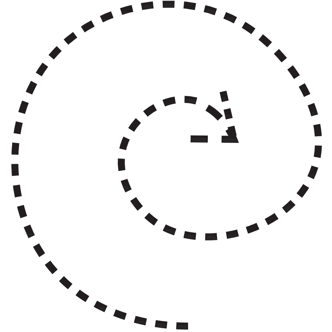 Transparent Black Arrow Spiral with Dotted Pattern