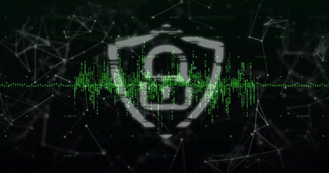 Digital data security with padlock and code matrix
