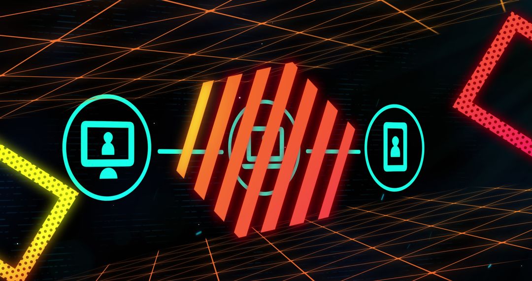 Cybersecurity Protection Network Showing Digital Firewalls