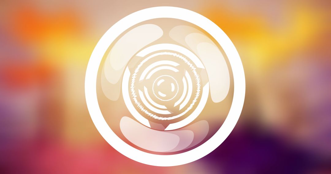 Abstract Circular Scanner over Colorful Gradient