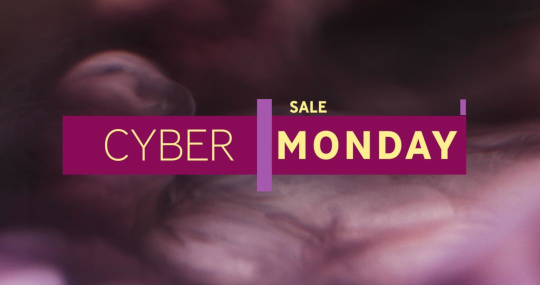 Cyber Monday Sale Digital Banner Design on Dark Background