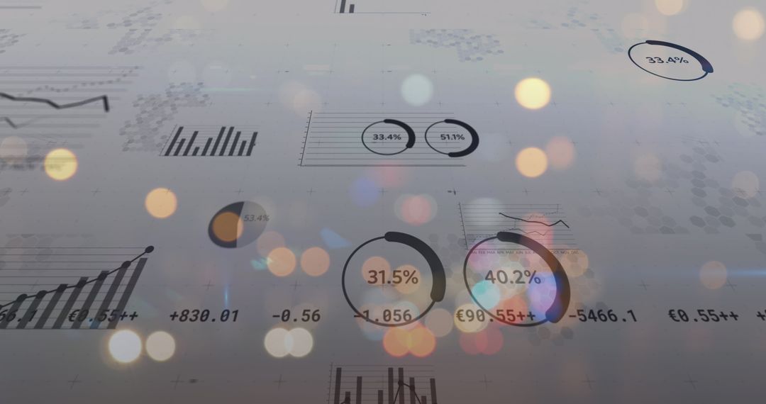 Blended Financial Data with Urban Lights Overlay for Business Analysis