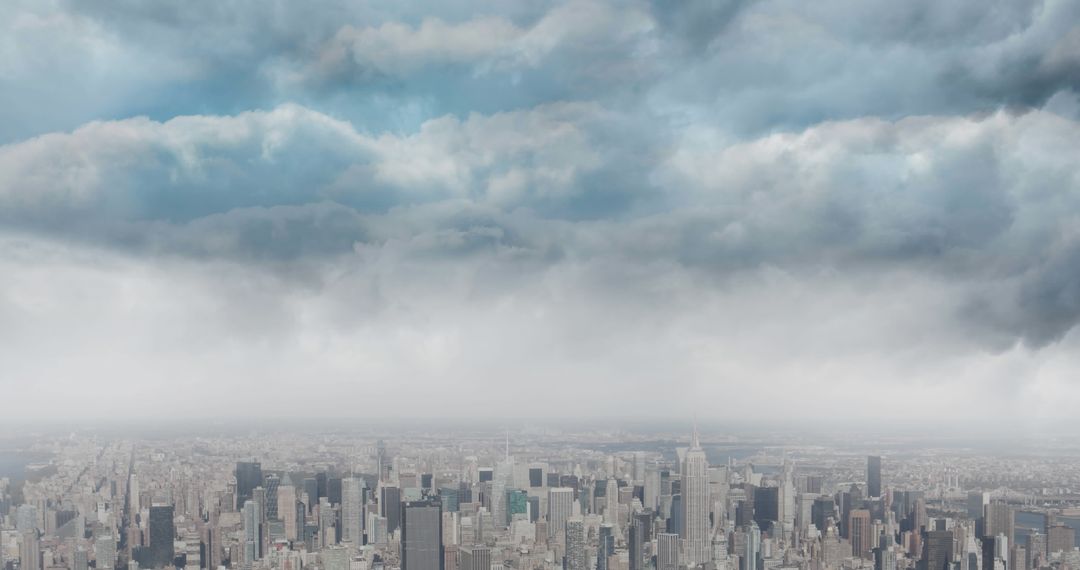 Dramatic Skyline Under Stormy Clouds