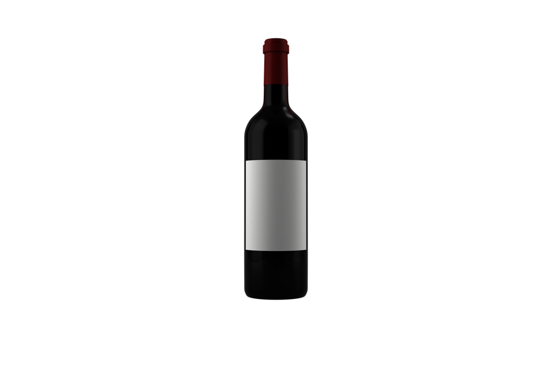 Black Wine Bottle with Blank White Label Twintrica - Download Free Stock Images Pikwizard.com