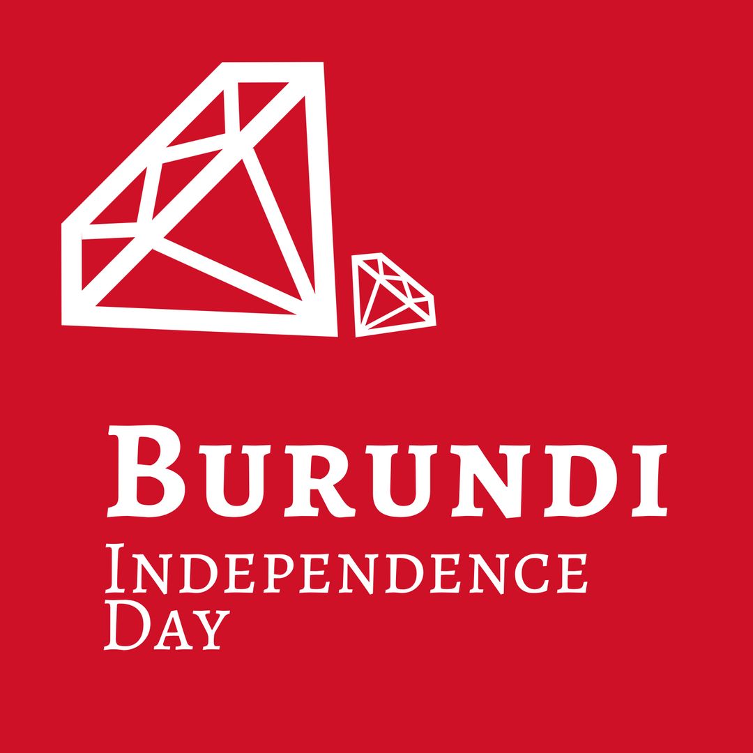 Burundi Independence Day Celebration Graphic with Diamonds