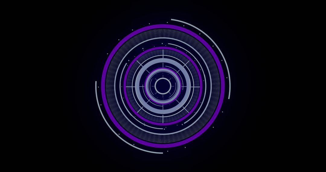 Futuristic Target UI Overlay Circular Design with Blue Background