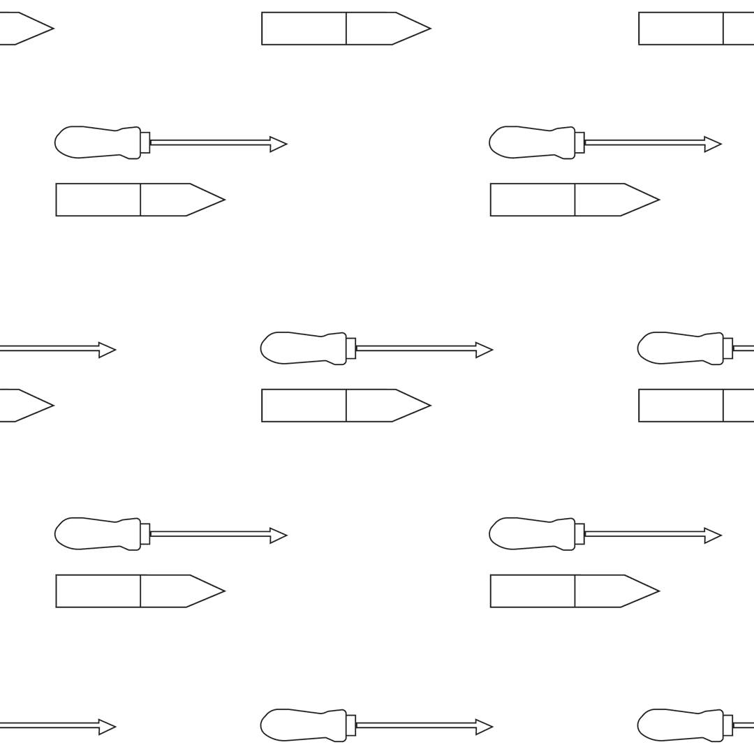 Pattern of Repeated Screwdrivers on Transparent Background