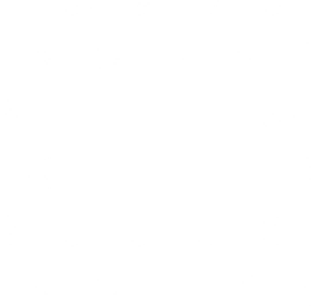 Transparent Frame with White Floral Pattern and Bold Border