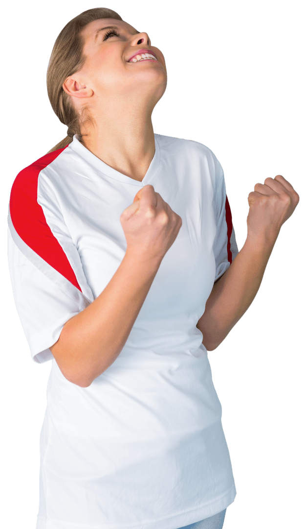 Transparent Background Cheerful Fan Celebrating Victory