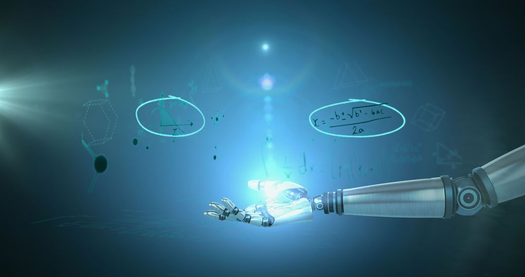 Robotic Hand Pod mathematical Formulae, Futuristic Theme